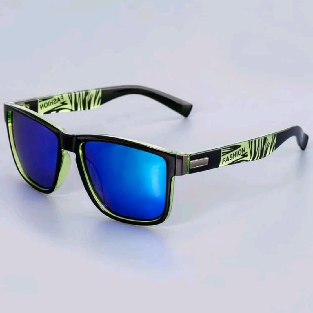 Gafas de marco acrílico azul para hombre